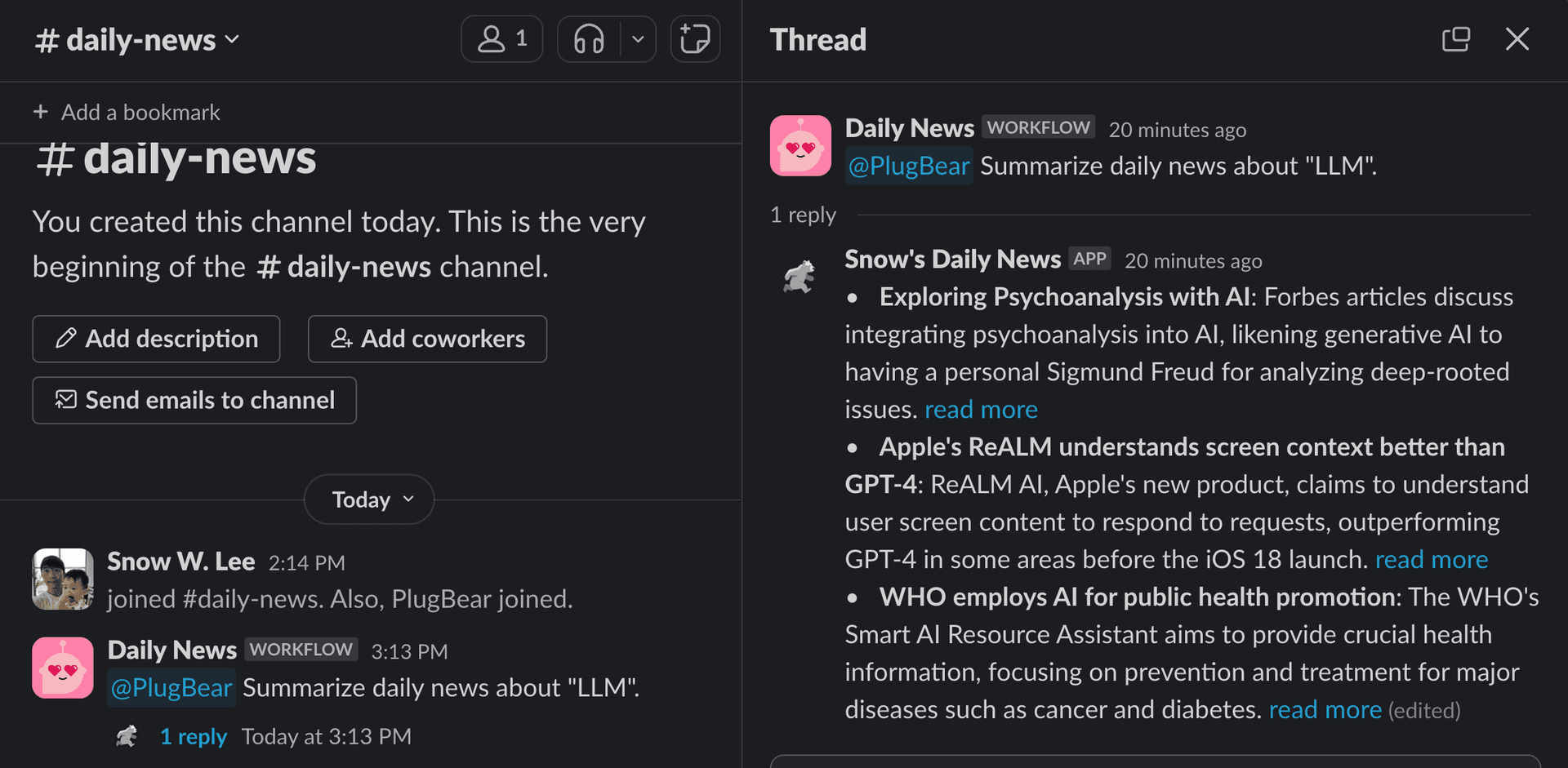 Daily news bot