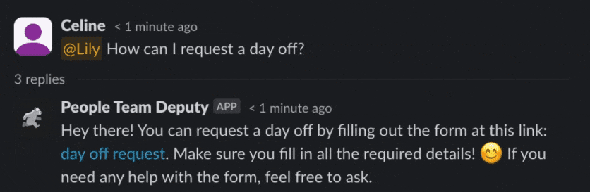 Answering on my behalf